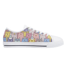 Cat Women's Low Top Canvas Shoes