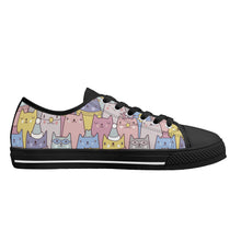 Cat Women's Low Top Canvas Shoes