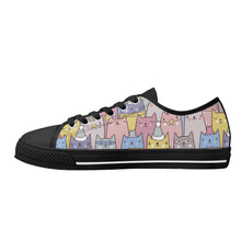 Cat Women's Low Top Canvas Shoes