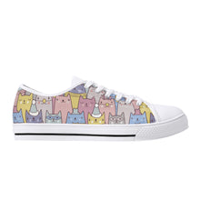 Cat Women's Low Top Canvas Shoes