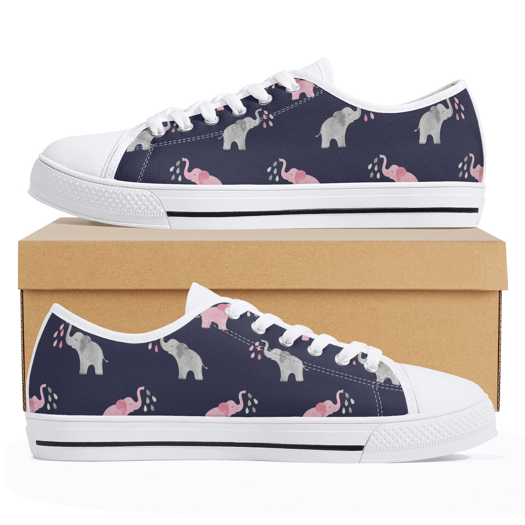 Elephant Women's Low Top Canvas Shoes