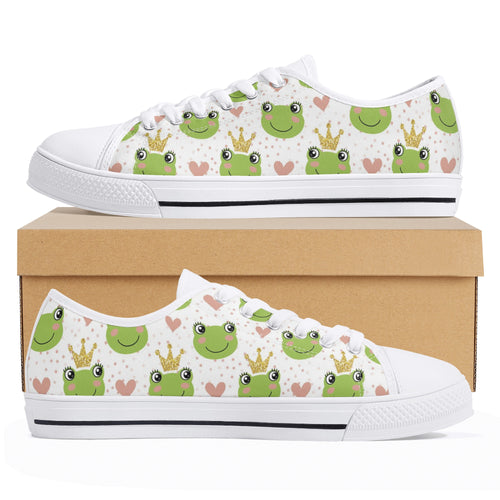 Frog Women's Low Top Canvas Shoes