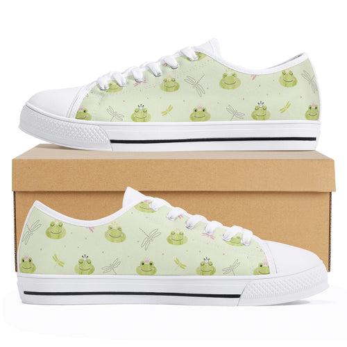 Frog Women's Low Top Canvas Shoes