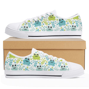 Frog Women's Low Top Canvas Shoes
