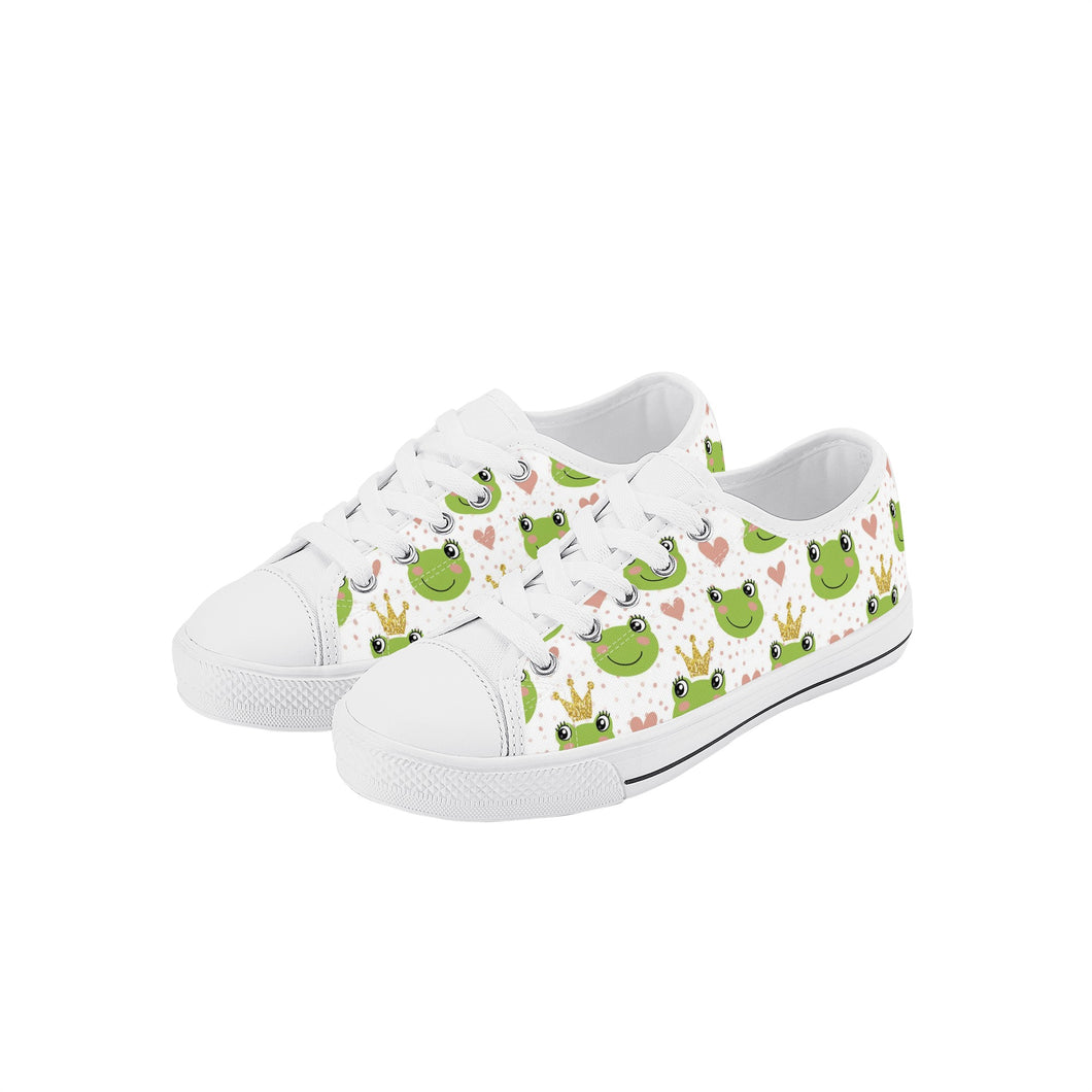 Frog Kid's Low Top Canvas Shoes