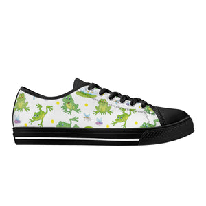 Frog Women's Low Top Canvas Shoes