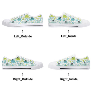 Frog Women's Low Top Canvas Shoes