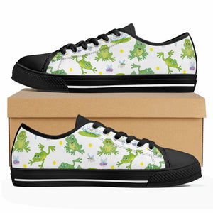 Frog Women's Low Top Canvas Shoes