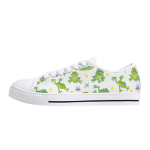 Frog Women's Low Top Canvas Shoes