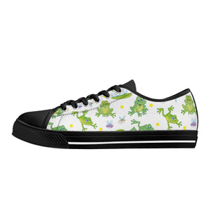 Frog Women's Low Top Canvas Shoes
