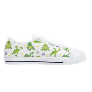 Frog Women's Low Top Canvas Shoes