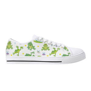 Frog Women's Low Top Canvas Shoes
