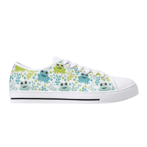 Frog Women's Low Top Canvas Shoes