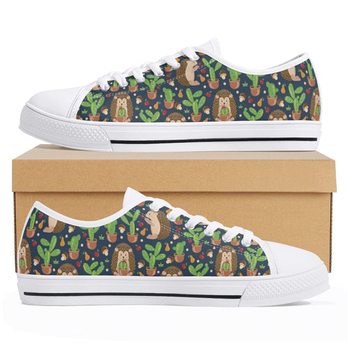 Hedgehog Women's Low Top Canvas Shoes