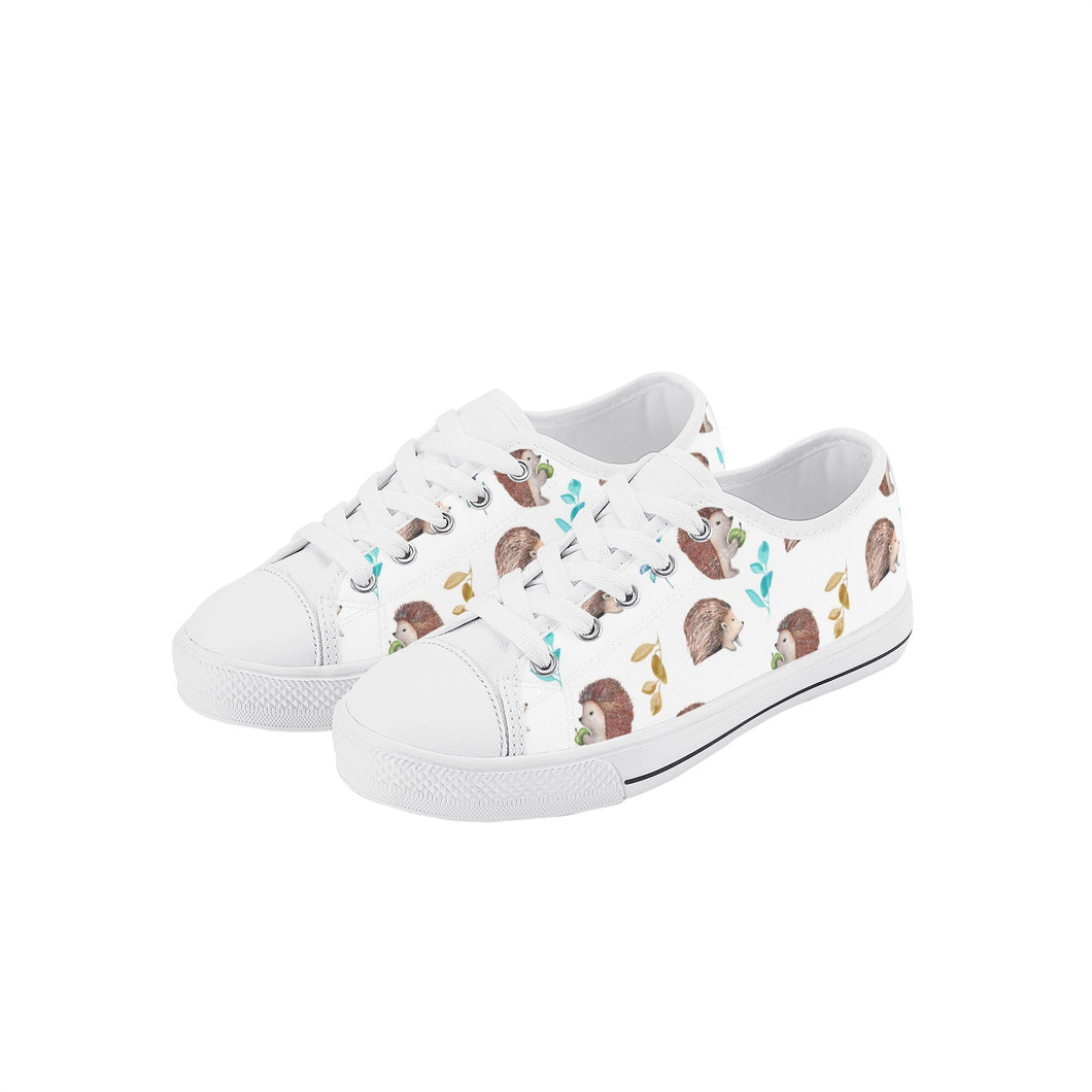 Hedgehog Kid's Low Top Canvas Shoes