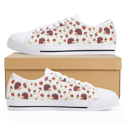 Hedgehog Women's Low Top Canvas Shoes