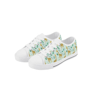 Giraffe Kid's Low Top Canvas Shoes