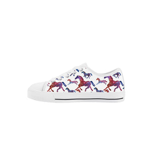 Horse Kid's Low Top Canvas Shoes