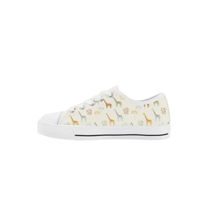 Giraffe Kid's Low Top Canvas Shoes