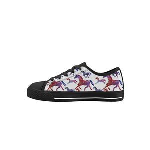 Horse Kid's Low Top Canvas Shoes