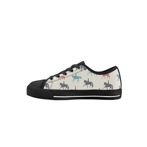 Horse Kid's Low Top Canvas Shoes
