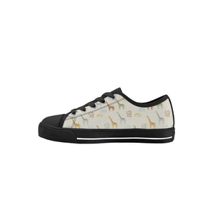 Giraffe Kid's Low Top Canvas Shoes