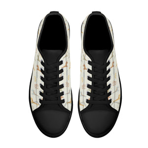 Giraffe Women's Low Top Canvas Shoes