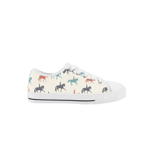 Horse Kid's Low Top Canvas Shoes