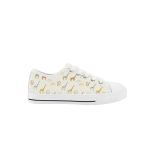 Giraffe Kid's Low Top Canvas Shoes