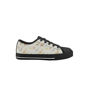 Giraffe Kid's Low Top Canvas Shoes
