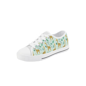 Giraffe Kid's Low Top Canvas Shoes
