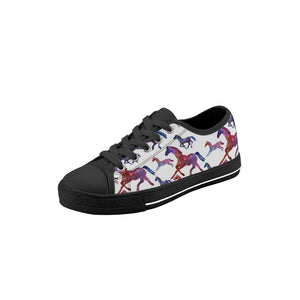 Horse Kid's Low Top Canvas Shoes