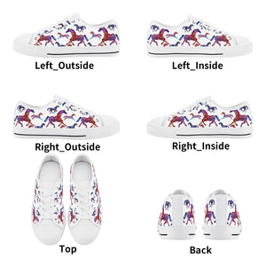 Horse Kid's Low Top Canvas Shoes