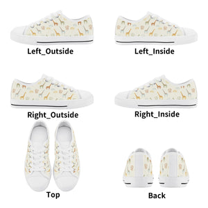 Giraffe Kid's Low Top Canvas Shoes