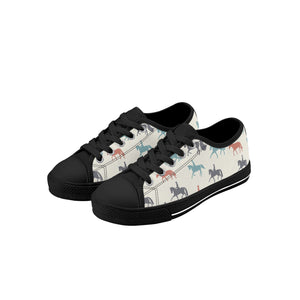 Horse Kid's Low Top Canvas Shoes