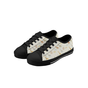 Giraffe Kid's Low Top Canvas Shoes