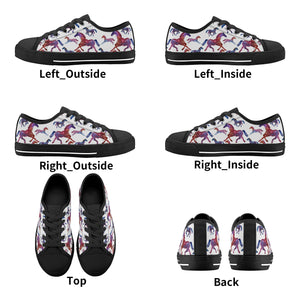 Horse Kid's Low Top Canvas Shoes