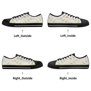 Giraffe Women's Low Top Canvas Shoes