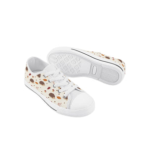 Hedgehog Kid's Low Top Canvas Shoes