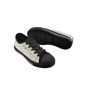 Giraffe Kid's Low Top Canvas Shoes