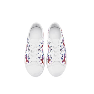 Horse Kid's Low Top Canvas Shoes