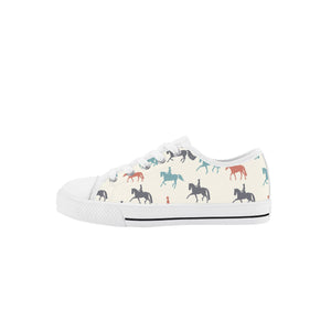 Horse Kid's Low Top Canvas Shoes