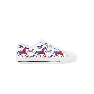 Horse Kid's Low Top Canvas Shoes