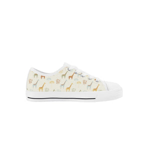 Giraffe Kid's Low Top Canvas Shoes