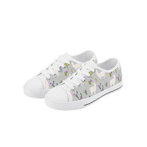 Llama Kid's Low Top Canvas Shoes