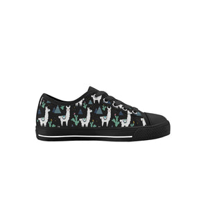 Llama Kid's Low Top Canvas Shoes