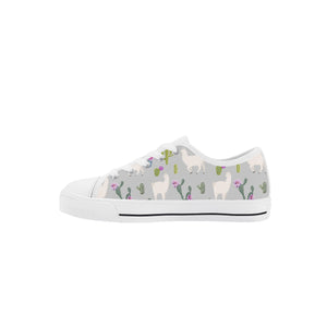 Llama Kid's Low Top Canvas Shoes