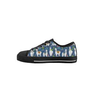 Llama Kid's Low Top Canvas Shoes