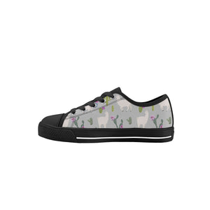 Llama Kid's Low Top Canvas Shoes