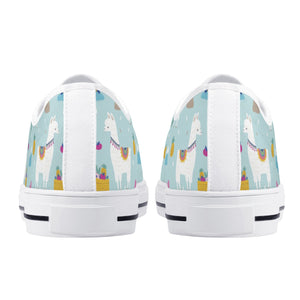 Llama Women's Low Top Canvas Shoes